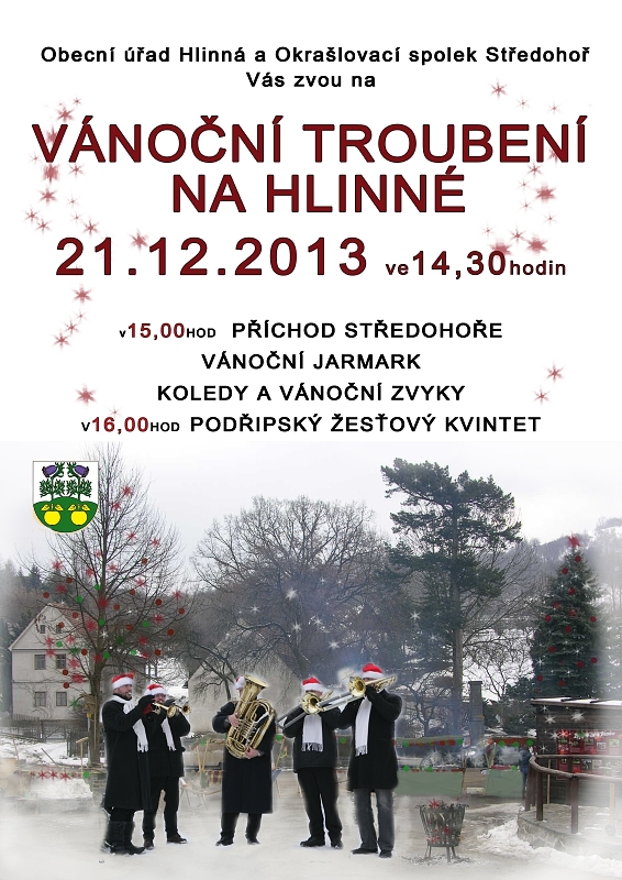Vánoční troubení na Hlinné 21.12.2013