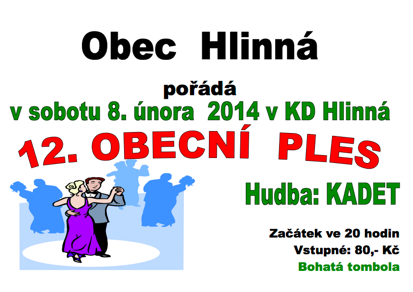 12. Obecní ples obce Hlinná